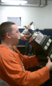 He looks so cute when he's all victorious and stuff.