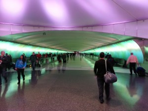 The tunnel between concourses at DTW.  It feels about two miles long.